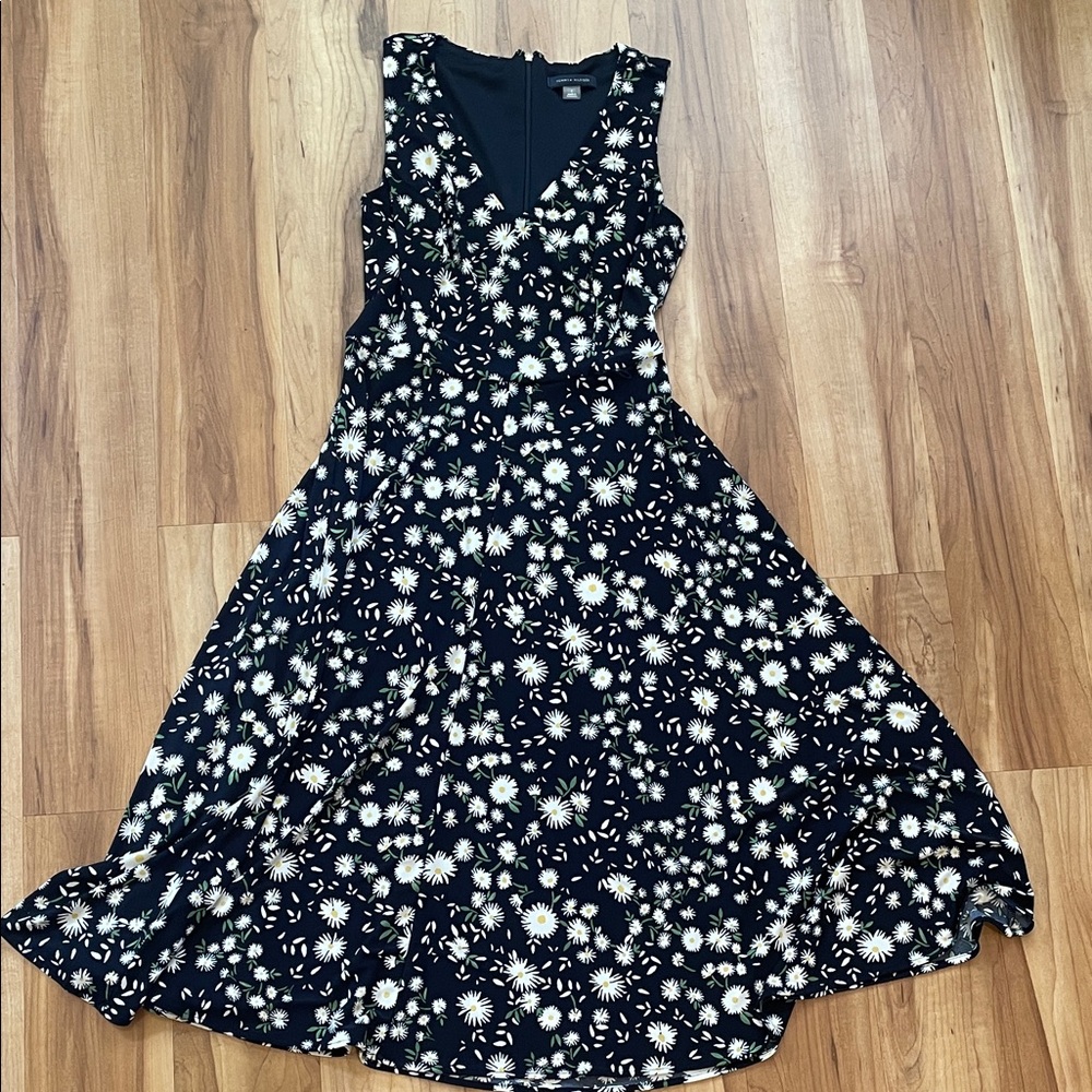 Tommy Hilfiger Black Dress with White Daisy Print